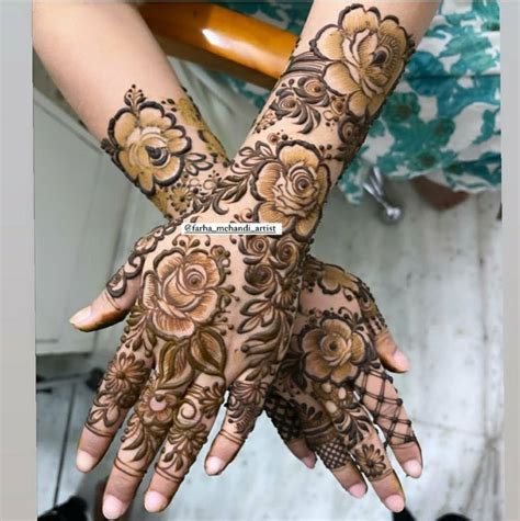 Beautiful Dubai Back Hand Mehndi Designs Khafif Mehndi Design Rose