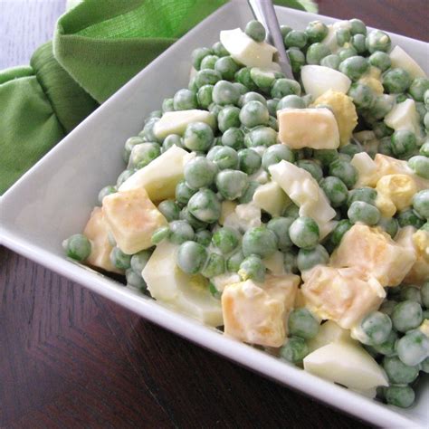 Green Pea Salad With Cheddar Cheese - Crockpot Girl