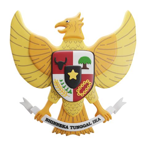 3d Illustrazione Garuda Pancasila Trasparente Sfondo 27143028 Png
