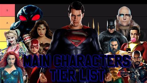 Dc Extended Universe Main Characters Tier List Youtube