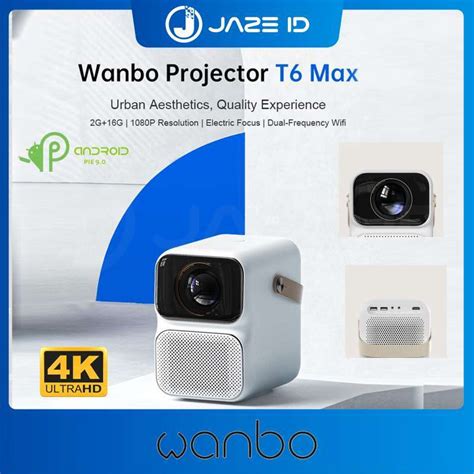 Jual Wanbo T6 Max Smart Home Projector Android Support 4k Proyektor