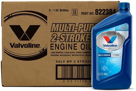 Valvoline (VV461-6PK) TC-W3 Certified Multi-Purpose 2-Cycle Motor Oil ...