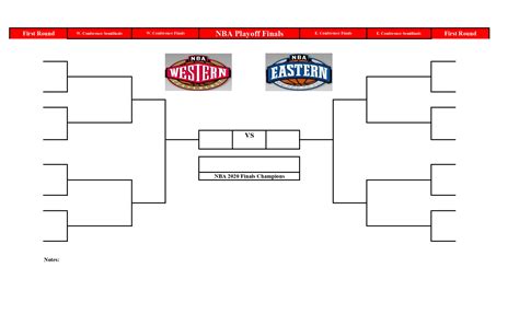 Nba Playoff Bracket Printable