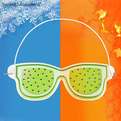 SpringSAutumnW Cooling Ice Eye Masks Hot Coldpress Gel Eye Mask Spa Therapy For Dark Circles