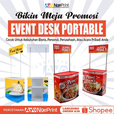 Jual Event Desk Portable Meja Jualan Meja Promosi Meja Pameran