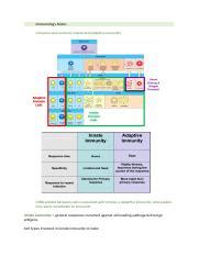 Immunology Notes Docx Immunology Notes Compare And Contrast Innate