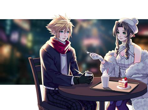 Cloud Strife Aerith Gainsborough And Aerith Gainsborough Final Fantasy And 3 More Drawn By