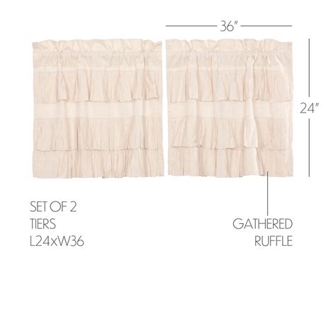 Simple Life Flax Natural Ruffled Tier Set Of 2 L24xW36 51968