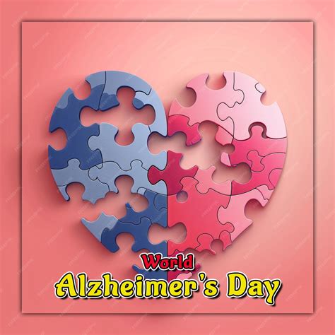 Premium Psd World Alzheimers Day Human Brain Alzheimer Disease For