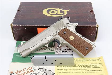 Boxed Colt Combat Commander Satin Nickel Finish Legacy Collectibles