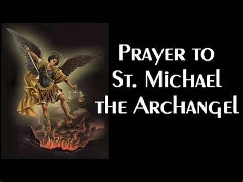 Prayer To St Michael The Archangel YouTube