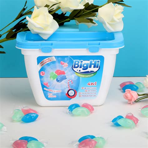 Bighi Laundry Detergent Powder Liquid Capsules Wash Soap Washing Machine Beads First Love