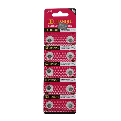 Tianqiu Lr626 1 5V AG4 Alkaline Button Cell Dry Battery Reloj Pilas