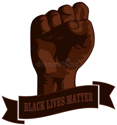 Black Lives Matter Fist Illustration, Banner for Protest. Raised Fist ...