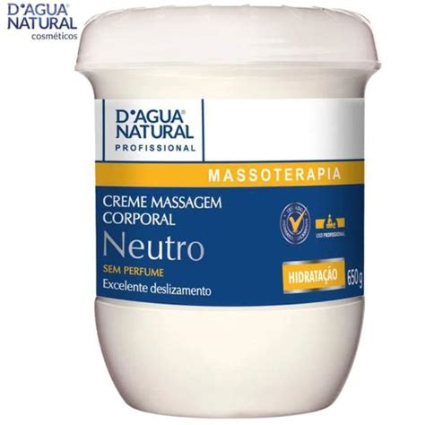 Creme Massagem Neutro Profissional Hidratante Corporal Dagua Natural