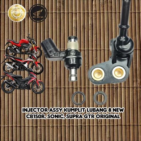 Jual Injector Assy Kumplit Lubang 8 New Cb150r Cbr150r Sonic Supra Gtr