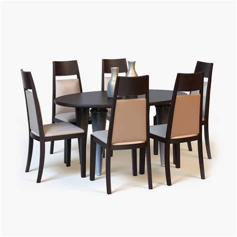 Dining Table Free 3D Model - .3ds .blend .fbx - Free3D