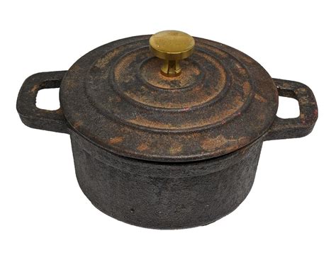 Crofton 8 Oz Mini 3 25 Round Cast Iron Handled Dutch Oven Pot W Lid EBay