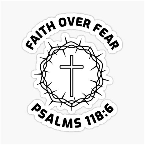 Faith Over Fear Christian Quote Christian Saying Sticker For Sale By Christianlife Redbubble