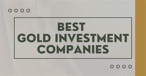 gold investment companies oak investing