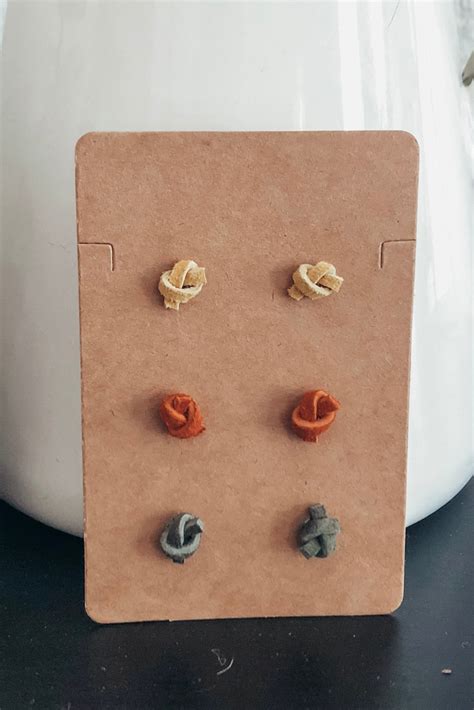 Leather Knot Studs Diy Leather Earrings Diy Earrings Studs Leather