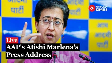 Aap Leader Atishi Marlena Addresses Press Conference Election Results