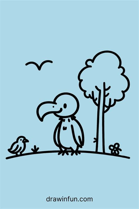 🦅35 Easy Cute Vulture Drawing Ideas Draw In Fun