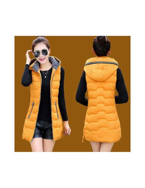 Autumn Winter Vest Women Waistcoat 2019 Female Sleeveless Jacket Hood Warm Long Vest Jacket