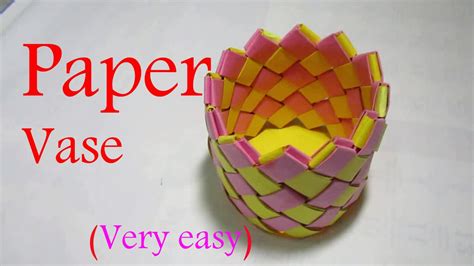 Paper Vase Paper Vase Making Step By Step Tutorial Youtube