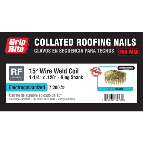 Grip Rite 1 1 4 In X 0 120 In 15 Wire Collated Electrogalvanized