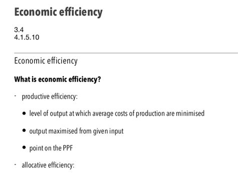 Economic Efficiency A Level Economics Teaching Resources