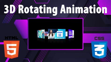 Css3 3d Rotation Animation Effects Html Css Animation Tutorial Youtube