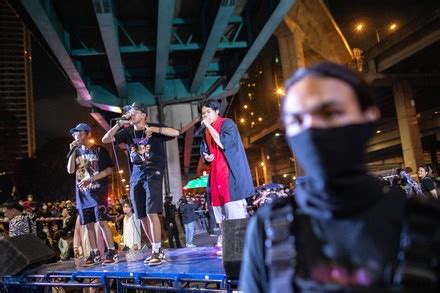 Pro Democracy Protest At Lad Phrao Intersection In Bangkok Thailand