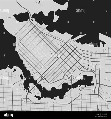 Urban City Map Of Vancouver Vector Illustration Vancouver Map