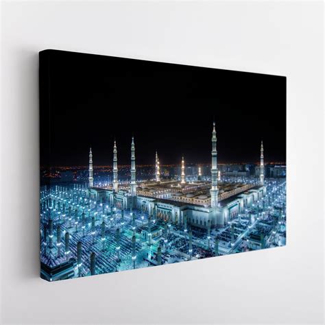 Islamic Wall Art Canvas Great Mosque of Madina Islamic Gifts - Etsy