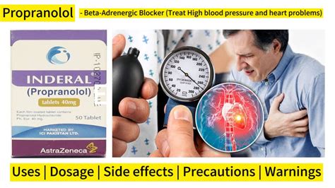 Propranolol Beta Adrenergic Blocker High Blood Pressure Use