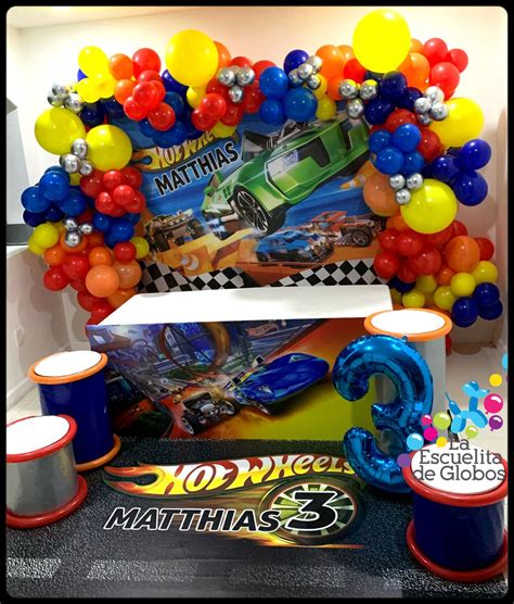 Decoración de hot wheels Mesa principal de hot wheels Globos