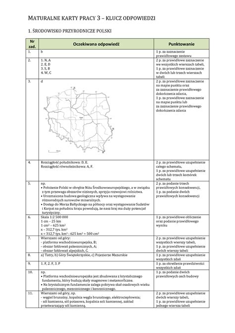 Oblicza geografii 3 Maturalne karty pracy odpowiedzi 1 ŚRODOWISKO