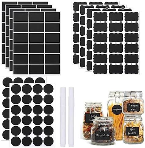 Pcs Chalkboard Stickers Blackboard Label Waterproof Reusable