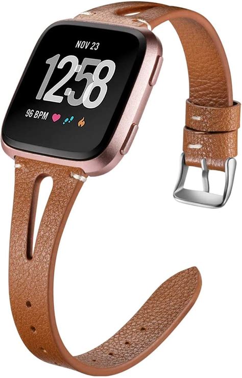 Amazon Wepro Leather Bands Compatible With Fitbit Versa Versa 2