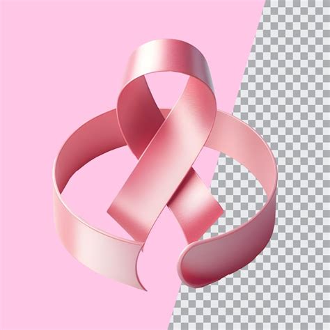 Premium Psd Psd Realistic Pink Ribbon Breast Cancer Awareness Symbol