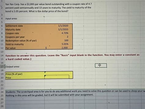 Solved Yan Yan Corp Has A Par Value Bond Chegg