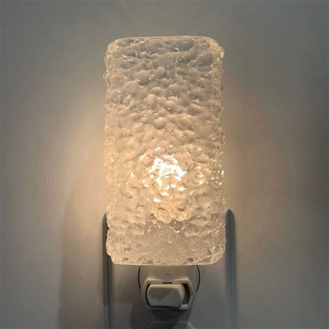 Glass Night Light Clear Fused Glass Kitchen Or Bathroom Lighting Housewarming T Handmade