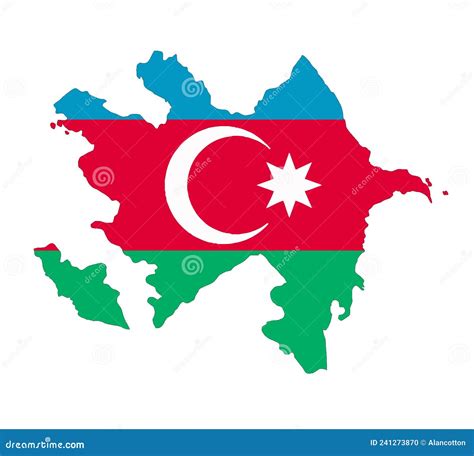 Azerbaijan Map Silhouette Halftone Style Royalty Free Cartoon