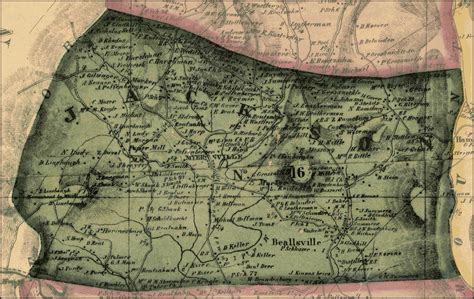 Frederick County District 16 Isaac Bond Map Of Frederick County 1858