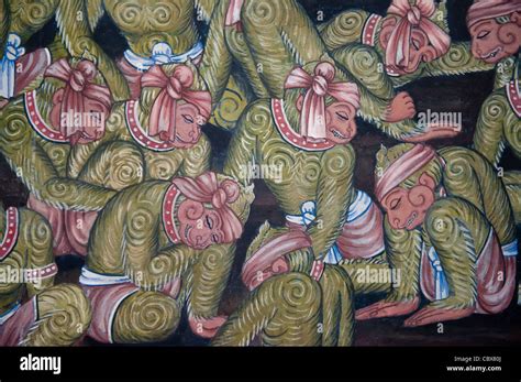 Grand Palace Bangkok Details From The Mural Depicting The Story Of