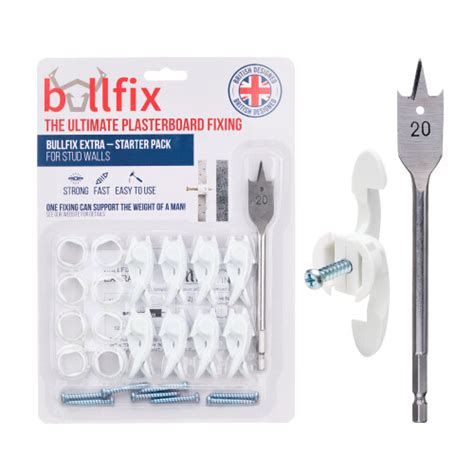 Bullfix Extra Plasterboard Fixings Heavy Duty Stud Wall Hanging Starter