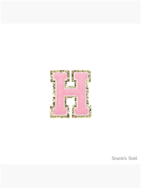 Preppy Pink Varsity Letter H Poster For Sale By Corsiglia Redbubble