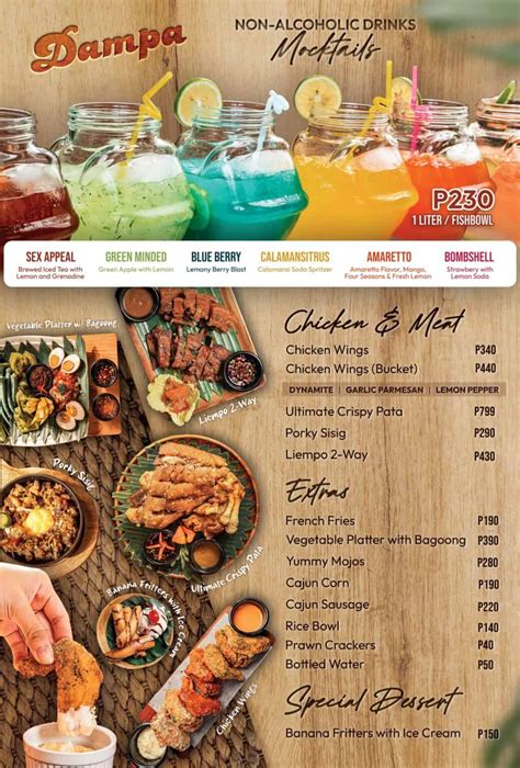 Dampa Seafood Grill Menu Prices Philippines Updated All About