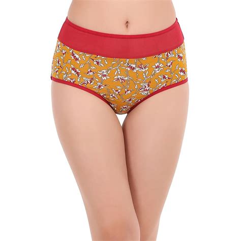 Buy Cotton High Waist Floral Print Hipster Panty With Powernet Panel Online India Best Prices